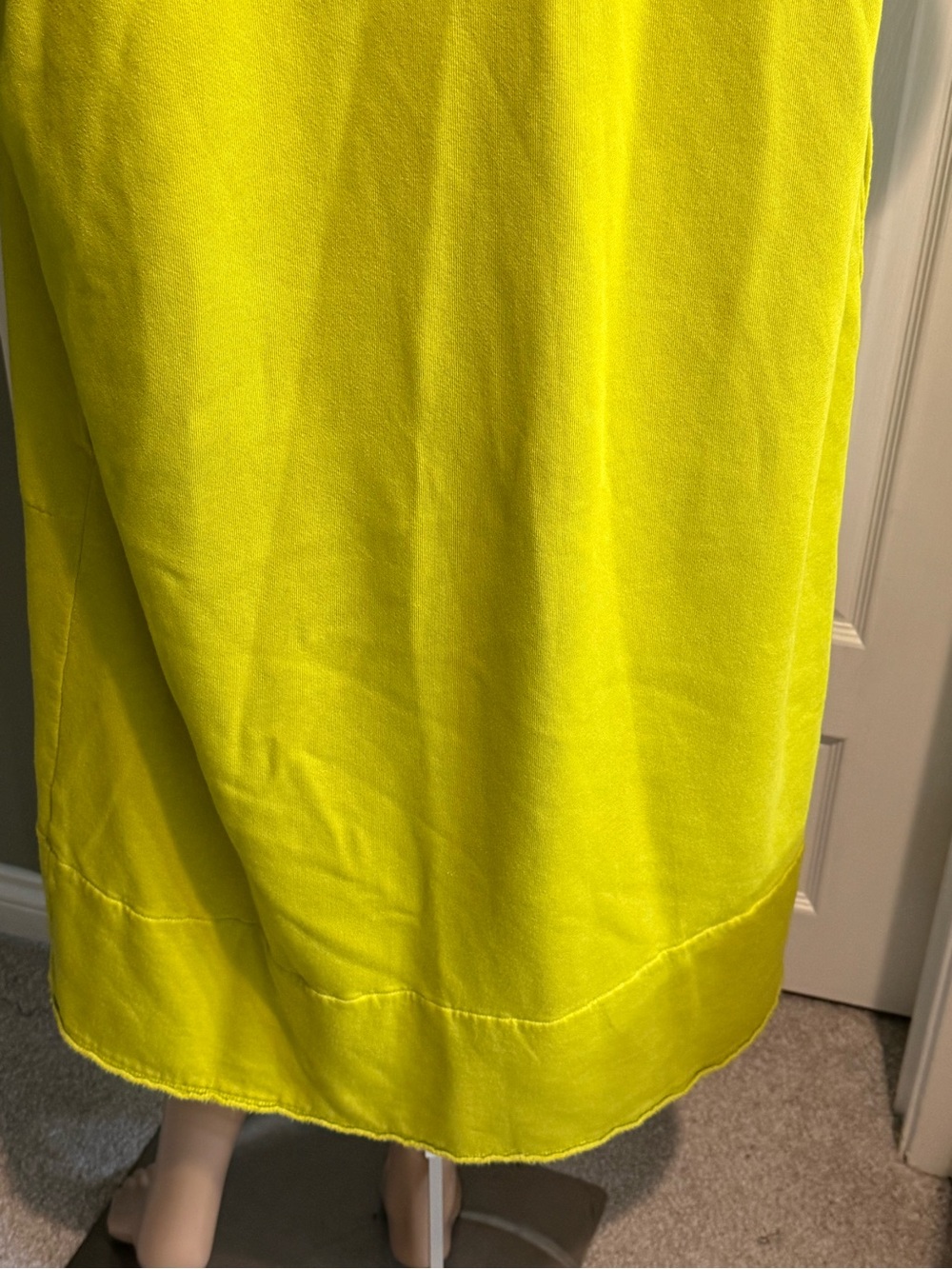 Bryn Walker Long Wrap Coat XL Chartreuse Shawl Collar Bamboo Organic Cotton - Picture 9 of 15